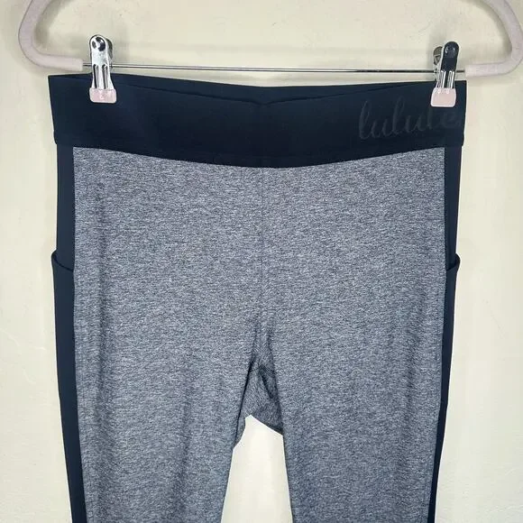 Lululemon Box It Out Tight Heathered Grey Black W5AU7S Luxtreme Leggings 12 - Picture 5 of 16